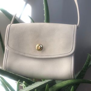 Vintage 90’s White Leather Coach Crossbody